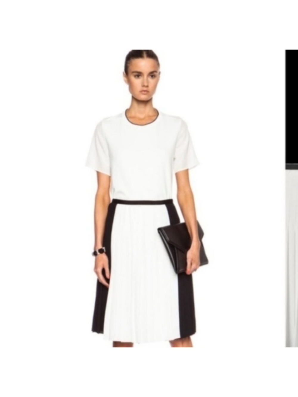 Vince Pleated Color Block A Line Skirt Size 8